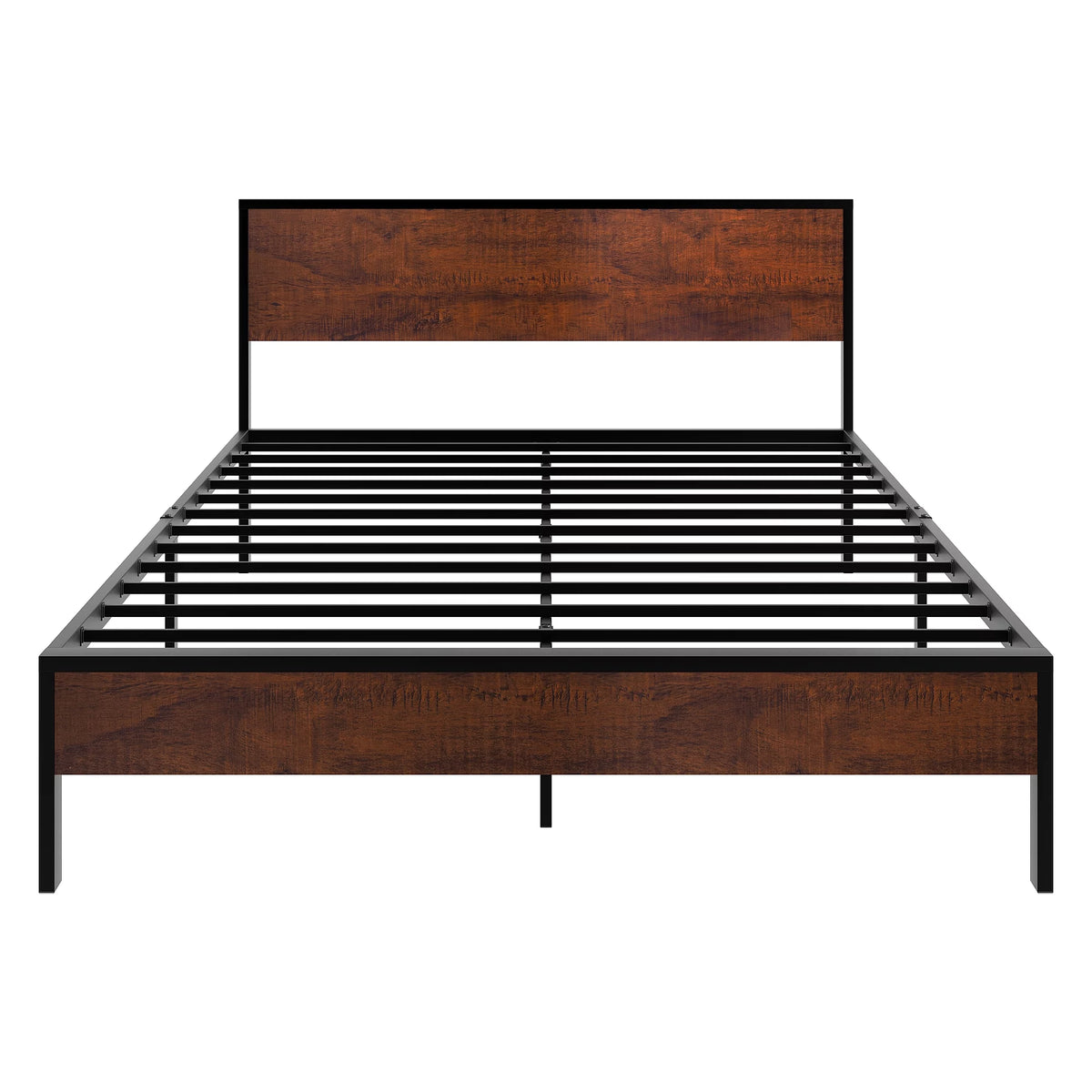 Full Metal Bed Frame with Wood Headboard B988564