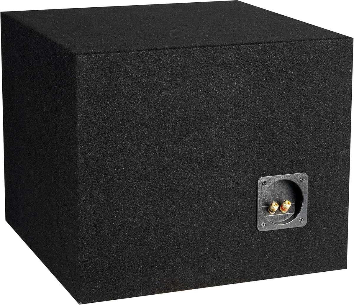 Single 10” Ported MDF Black Carpeted Subwoofer Enclosure, Pack of 2 J61188