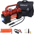 Portable Digital Car Tire Inflator 150Psi Auto Shut-Off Double Cylinders 12V Air Compressor Pump with LED Light (RED) C6895