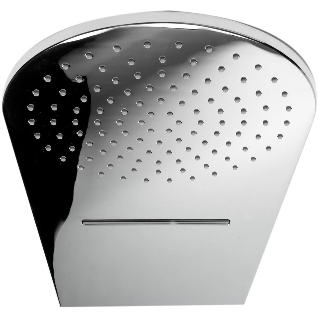 Polished Chrome 10x22 Wall-Mounted Square Waterfall Rain Shower Head J585418