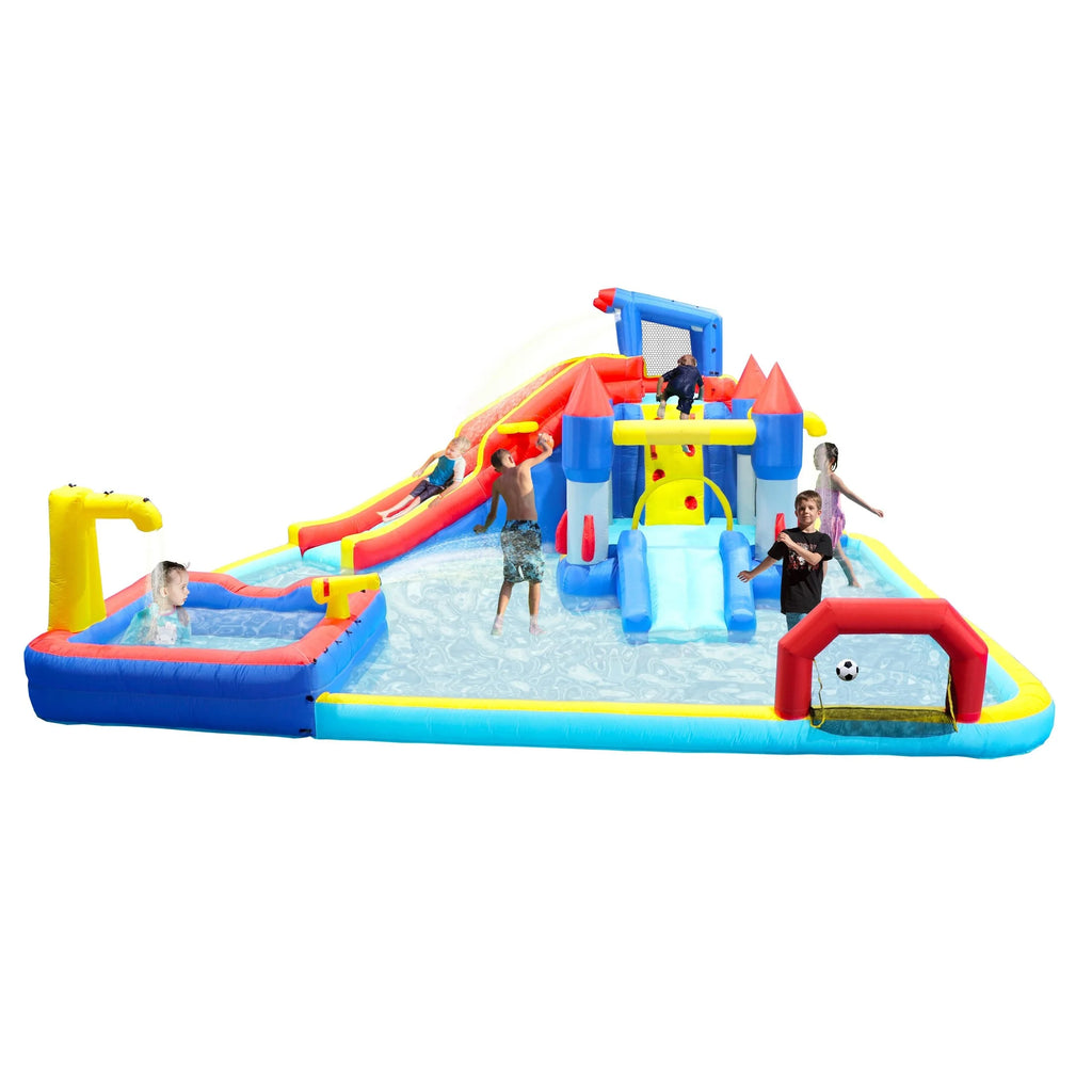 Blue 7 in1 Inflatable Water Park Bouncing House G32786