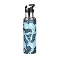 Blue Stainless Steel Insulated Water Bottle with Straw Lid D71538
