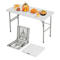 6FT White Portable Plastic Folding Table I2602