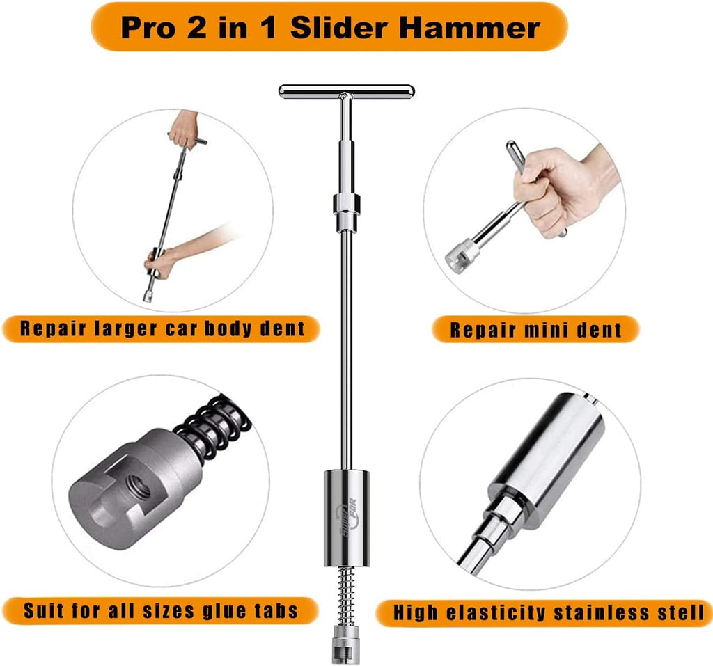Auto Dent Puller Kit with 2 in 1 Slide Hammer T8660