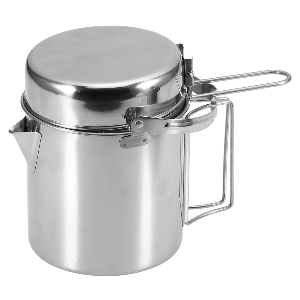 1L Stainless Steel Cooking Kettle with Foldable Handle Z76896