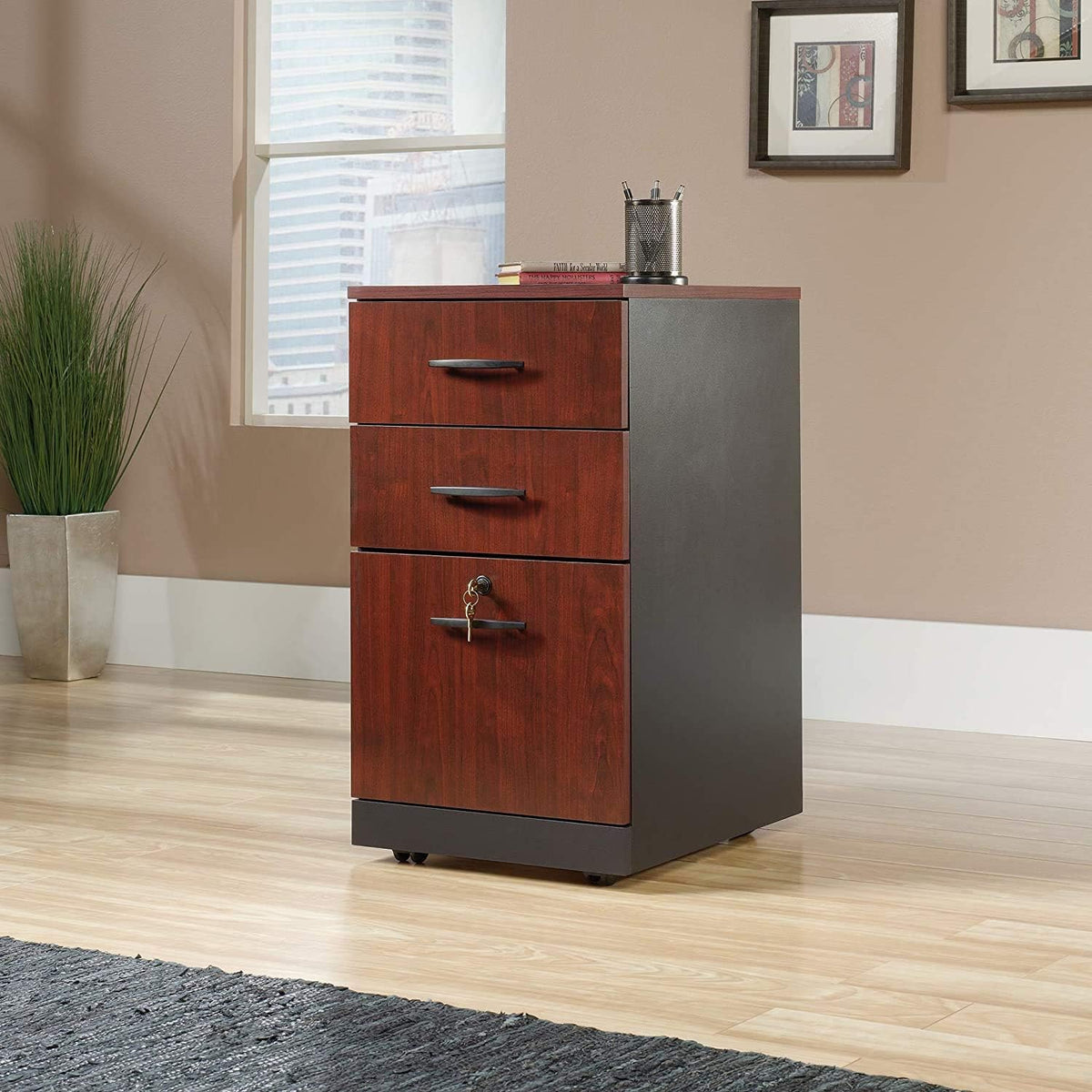 3 Drawer File Storage Cabinet in Classic Cherry X20664