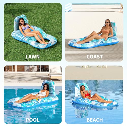 Inflatable Pool Float Chair with Drink Holder O226