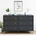 Black 6 Drawer Dresser S44267