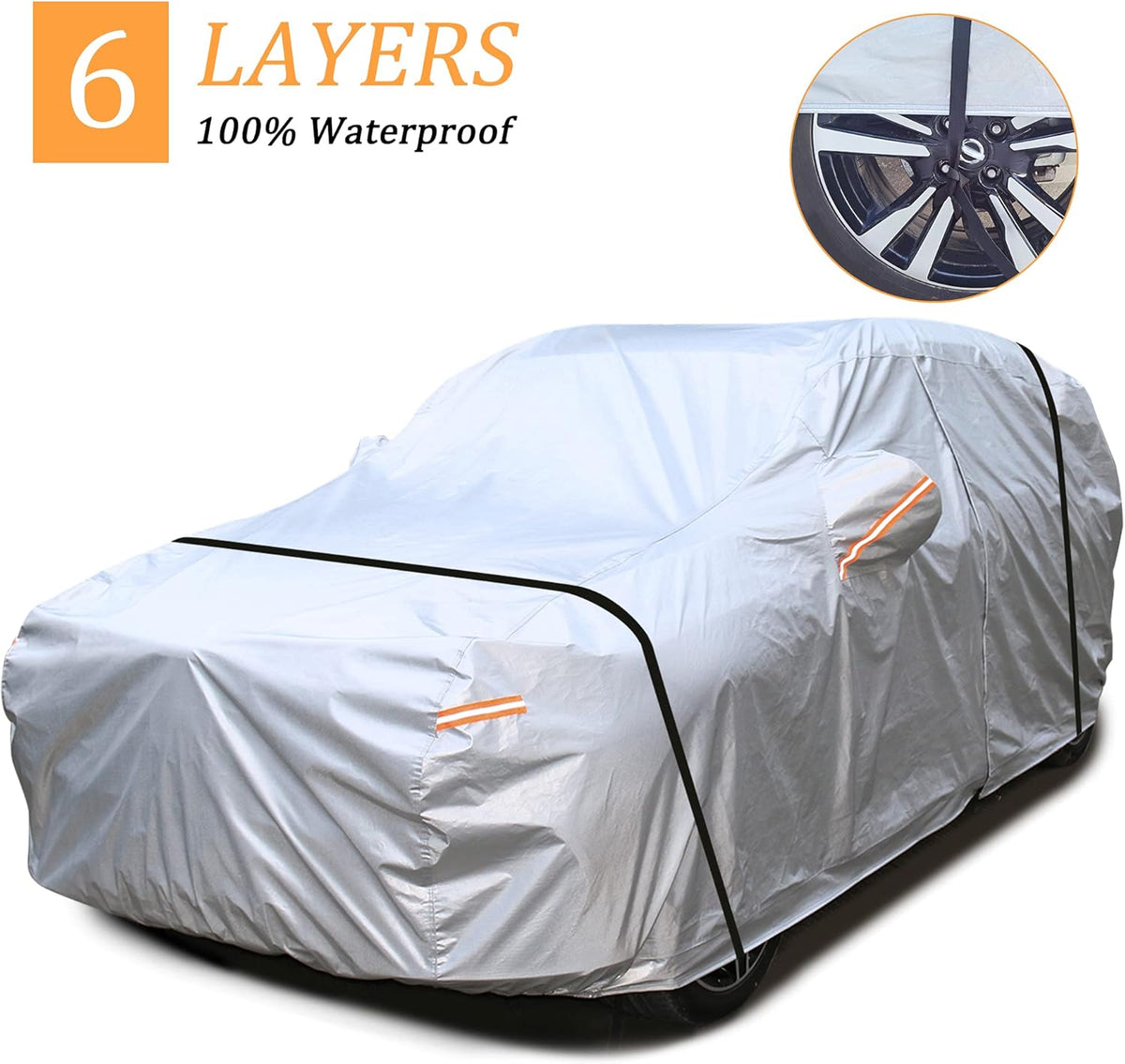 Waterproof All Weather Outdoor Car Cover with Zipper R286
