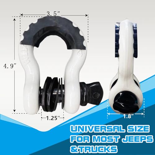 3/4" 2 Pack Clevis D-Ring Shackle 19 Ton Break Strength Q60271