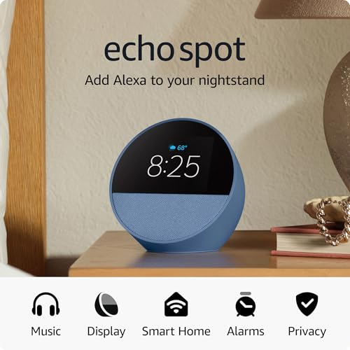 Glacier White Smart Alarm Clock with Alexa Q431521