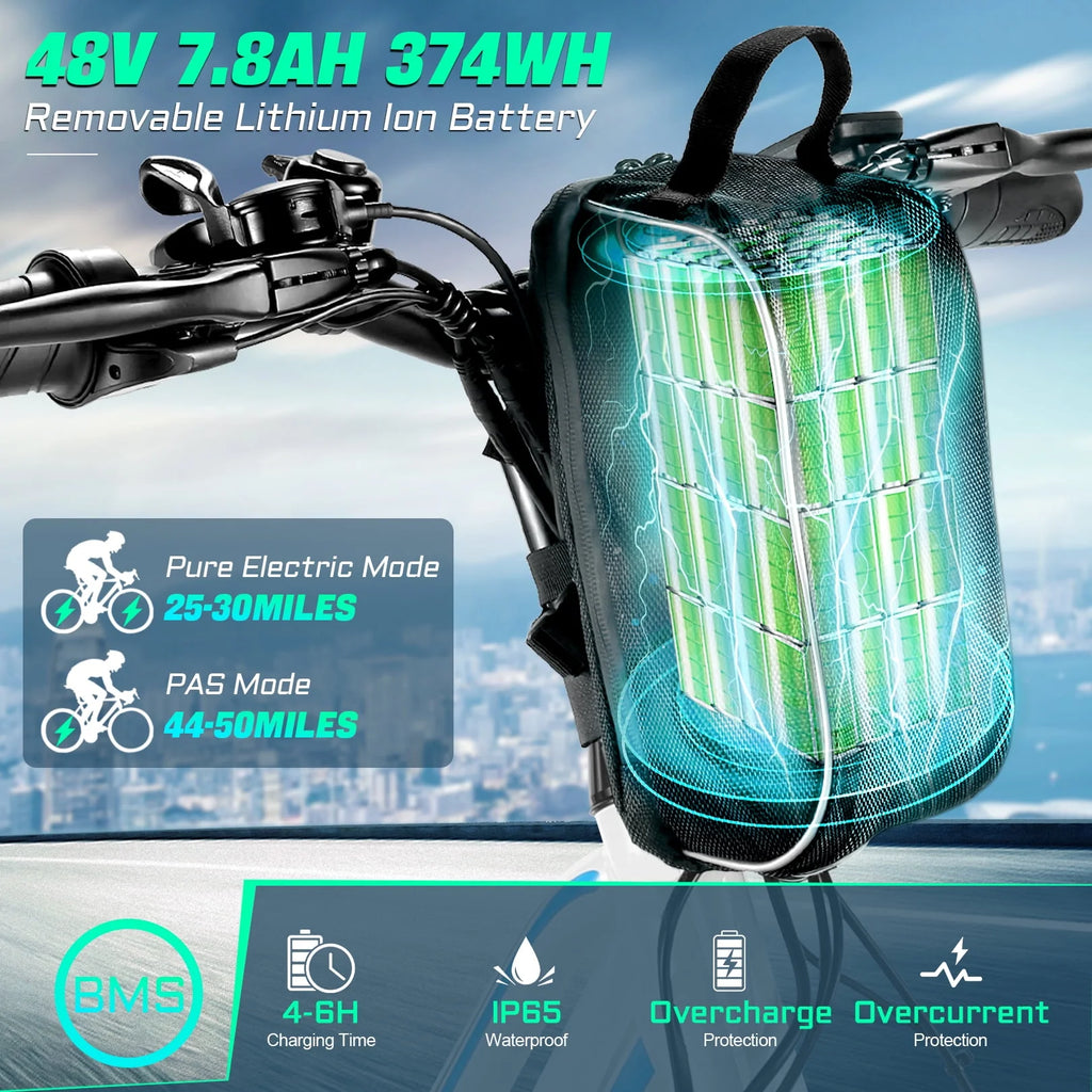 500W 26'' Electric Bike 48V Low Step Frame 7 Speed P8559