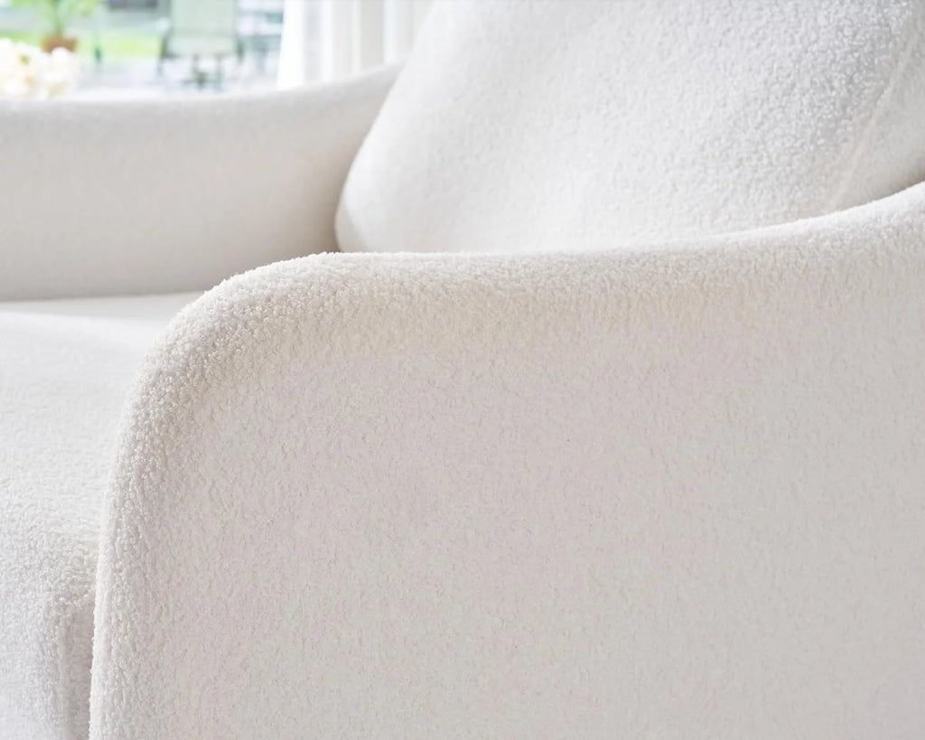 White Boucle 3 Seater Sofa K6815