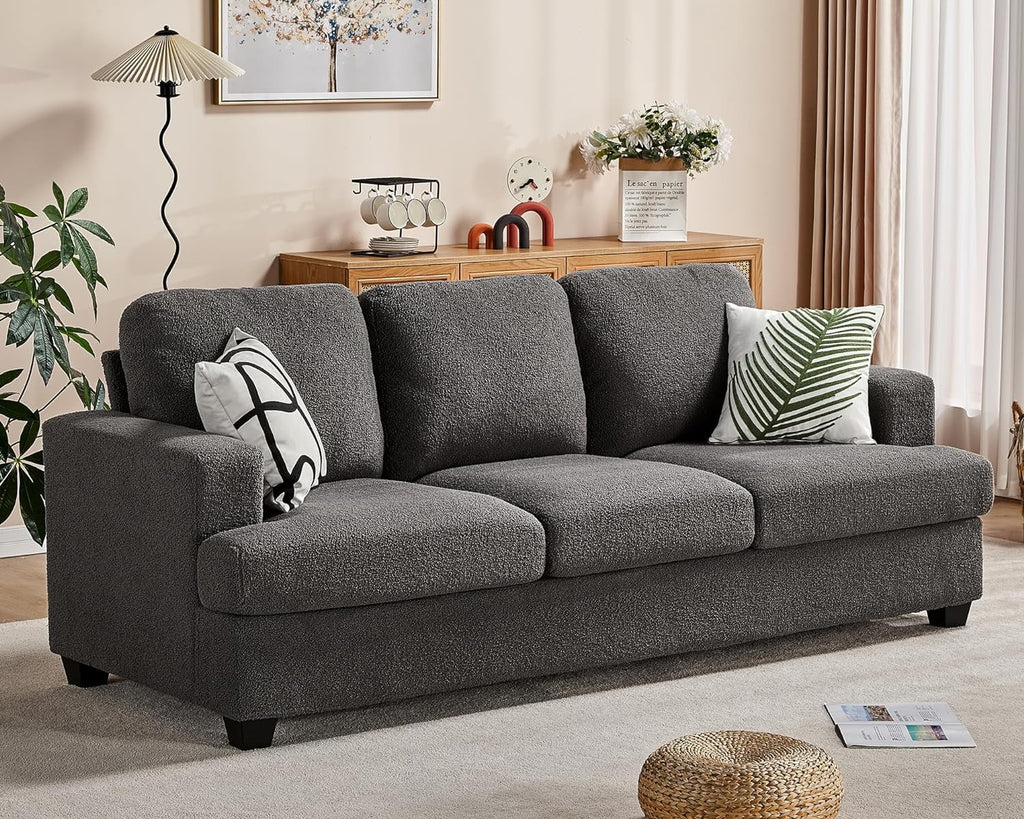 Grey Chenille 3 Seater Sofa I93989