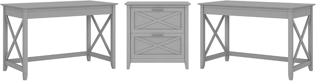 2 Person Desk Set with Lateral File Cabinet P80857