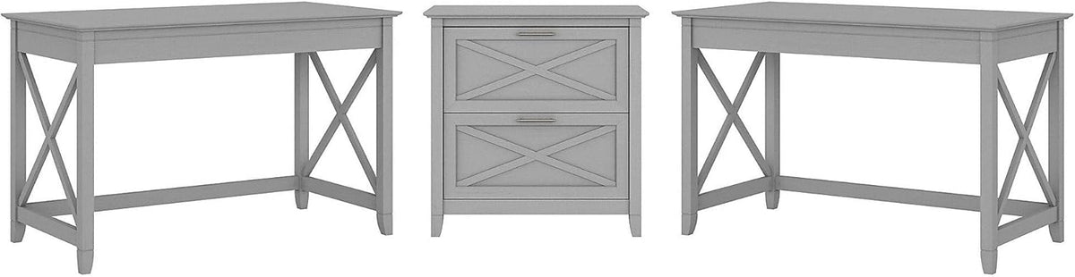 2 Person Desk Set with Lateral File Cabinet P80857