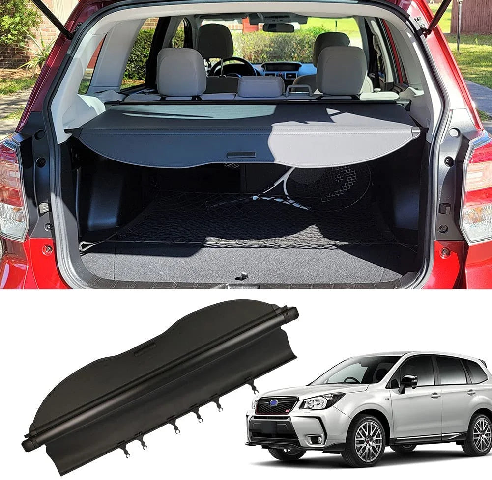 Retractable Cargo Cover for Subaru Forester SUV, Black Rear Trunk Privacy Shade I3868