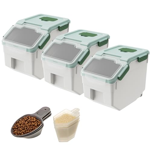 Dog Food Storage Container with Lid and Wheels F248