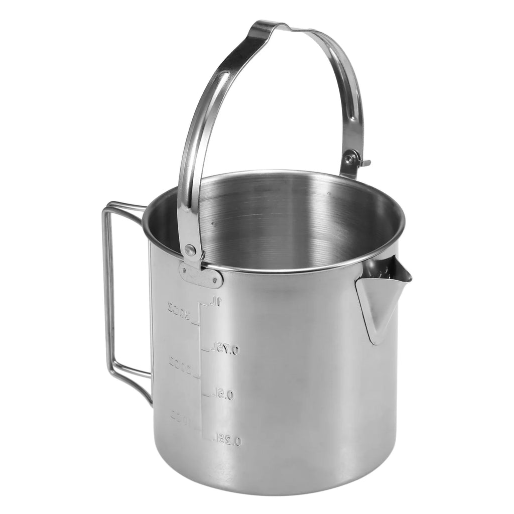 1L Stainless Steel Cooking Kettle with Foldable Handle Z76896