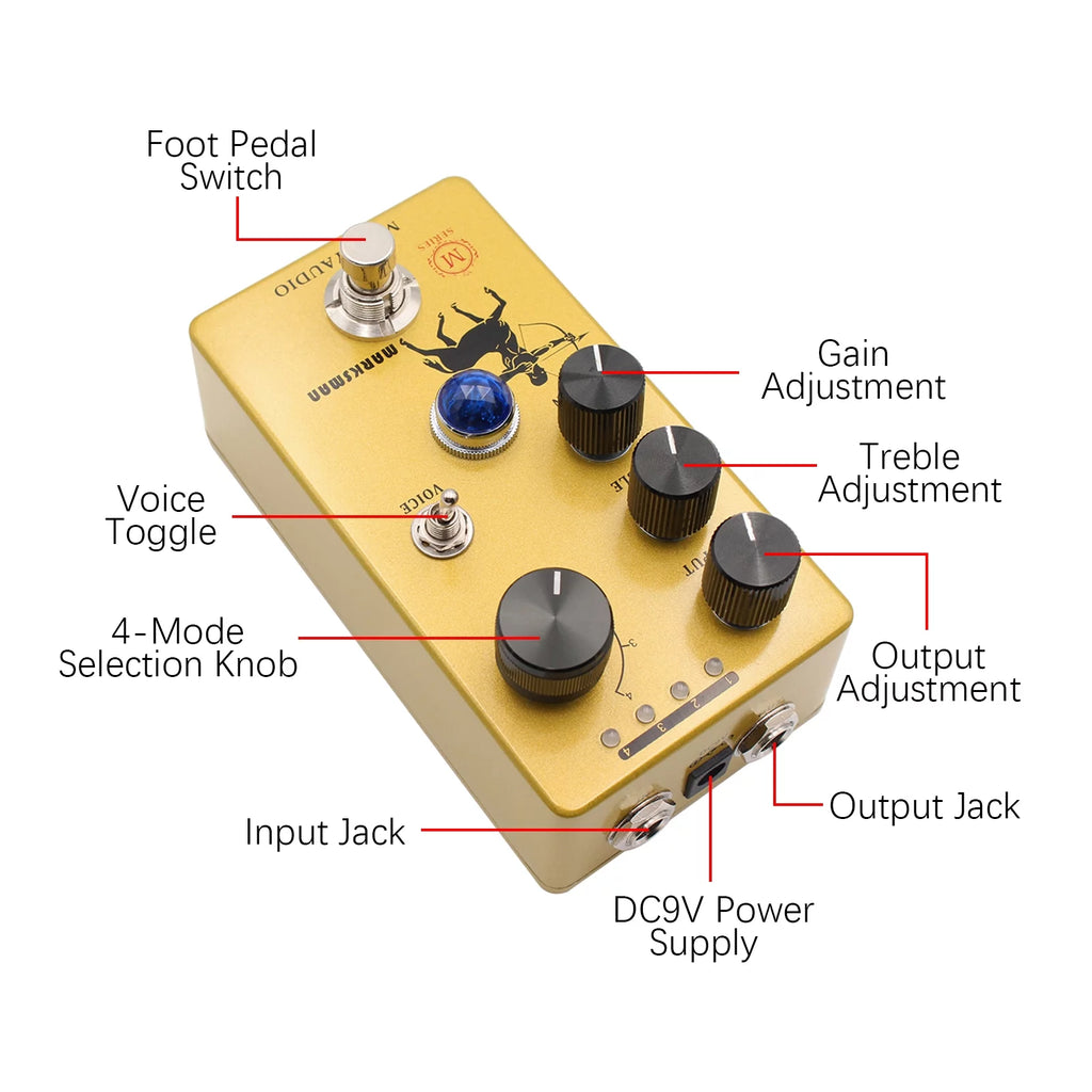 Overdrive/Preamp/Booster Pedal for Electric Guitar Y1508