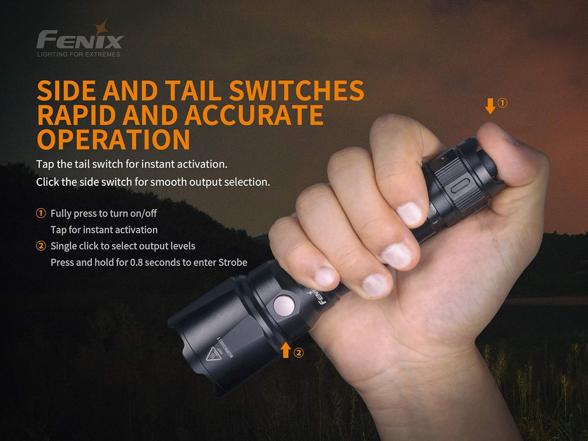 1600 Lumens LED Flashlight with Battery Carry Case W5732
