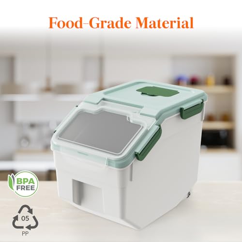 Dog Food Storage Container with Lid and Wheels F248