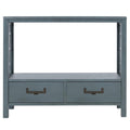 Antique Navy Wood Console Table with 2 Drawers G79798