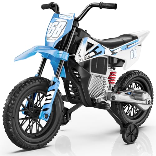 12V Kids Motorcycle with Training Wheels T747280