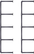 5 Tier Industrial Iron Pipe Wall Mount Bookshelf, 2 Pack 52 Inch C1871