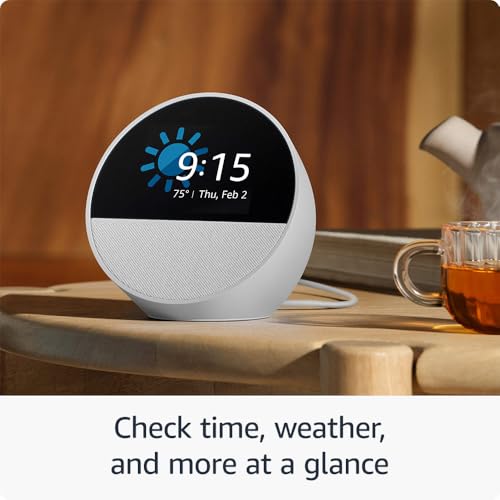 Glacier White Smart Alarm Clock with Alexa Q431521