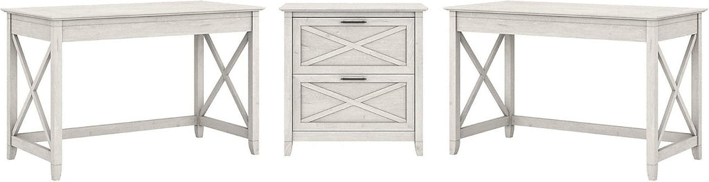 2 Person Desk Set with Lateral File Cabinet P80857