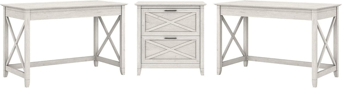 2 Person Desk Set with Lateral File Cabinet P80857