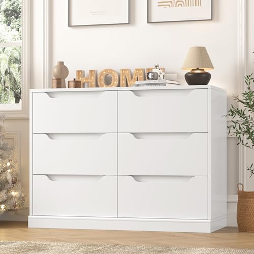 Dark Brown 6 Drawer Wood Dresser B68239