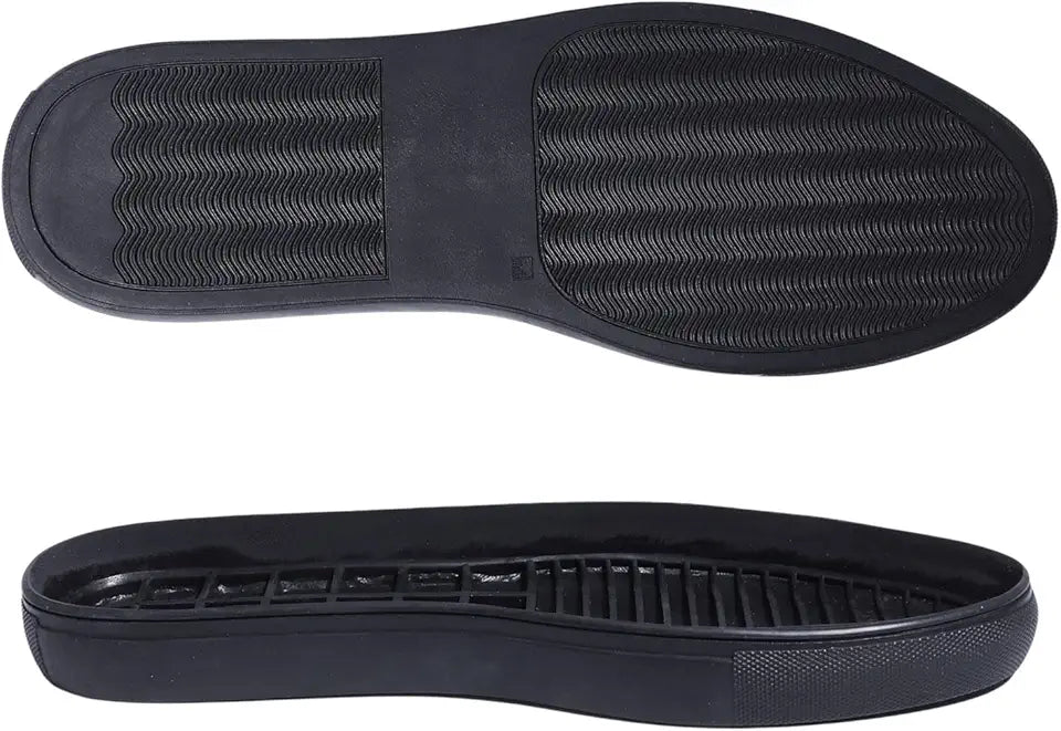 Black Rubber Shoe Replacement Soles 1 Pair I21975