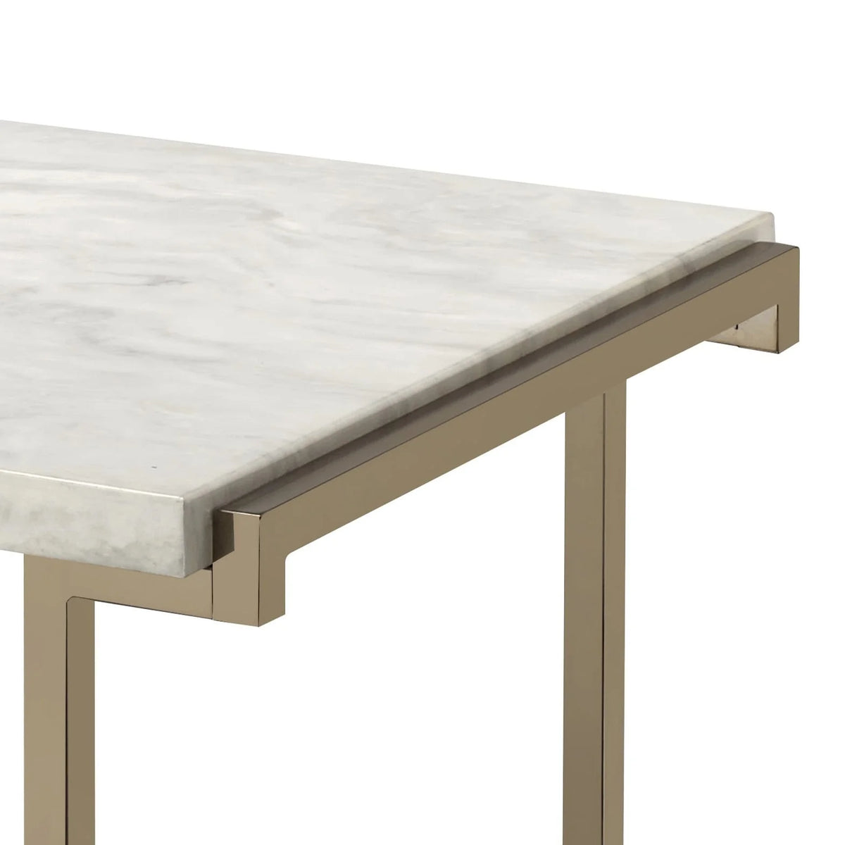 Faux Marble Champagne Sled Base Coffee Table T712
