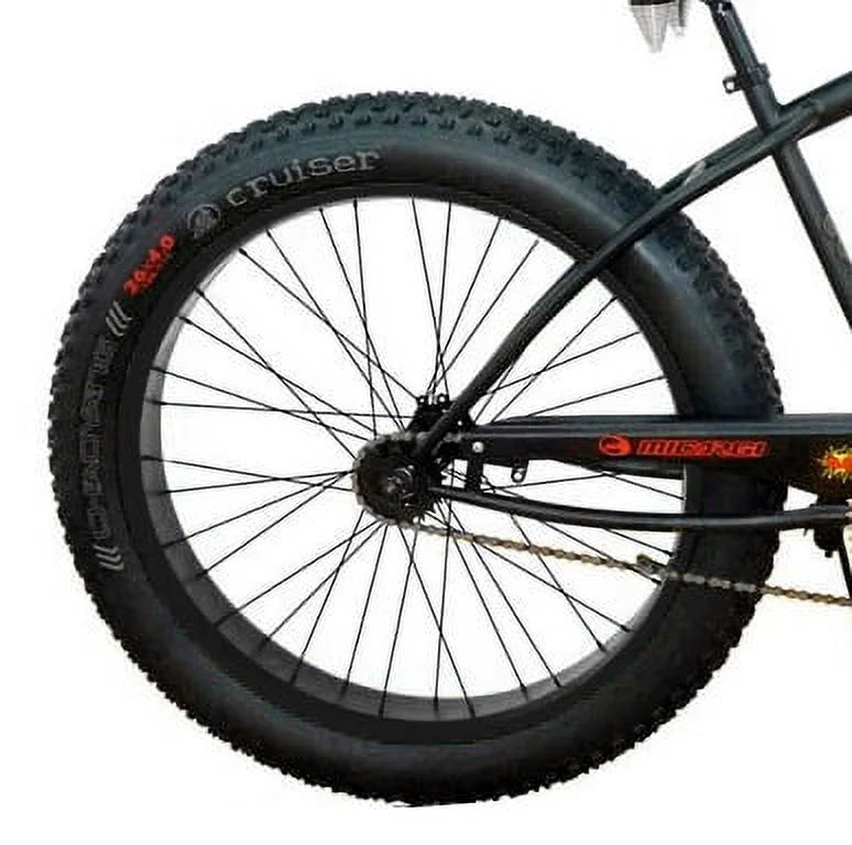26 Beach Cruiser Coaster Brake Single Speed Matt Black R565751