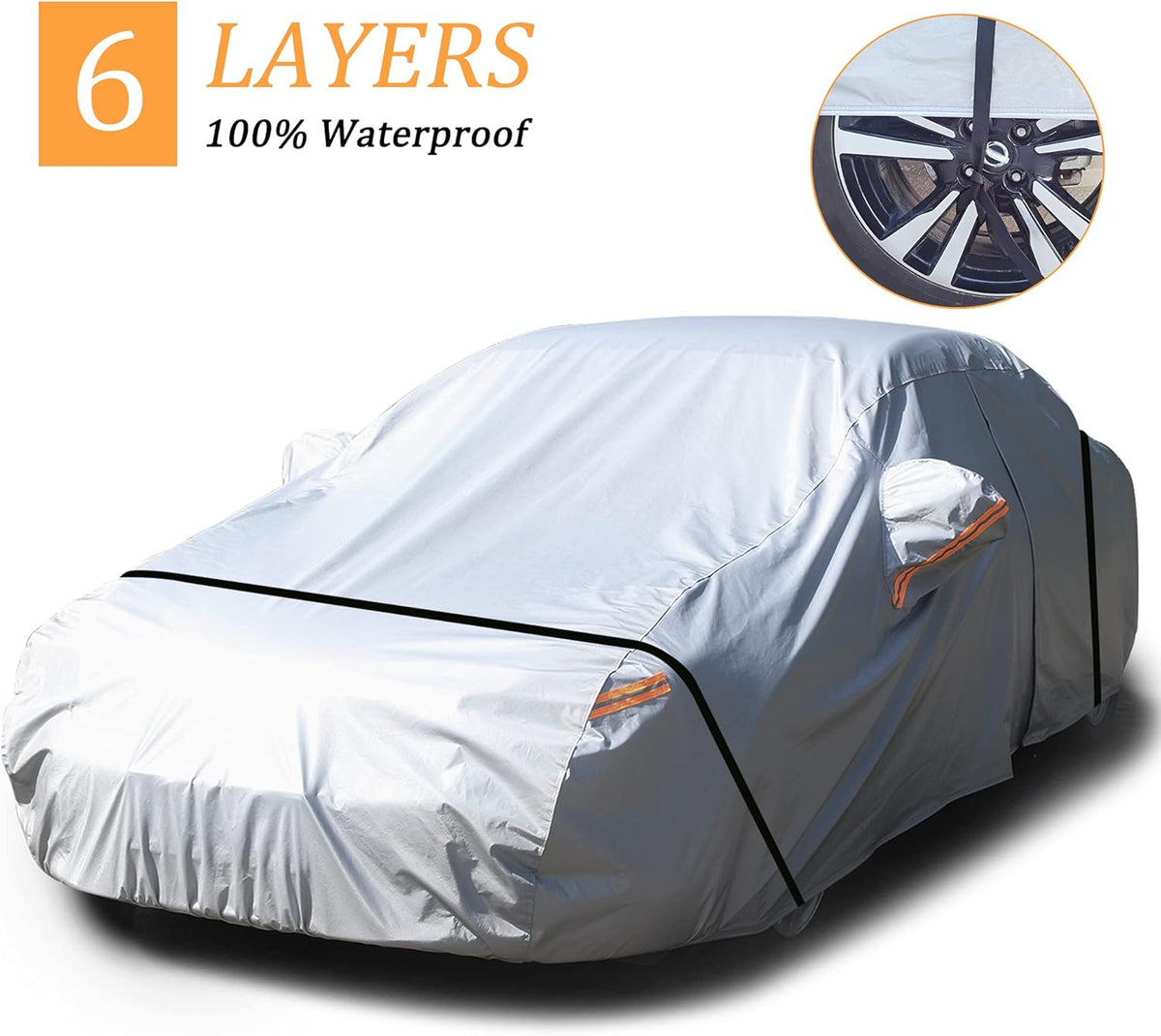 Waterproof All Weather Outdoor Car Cover with Zipper R286