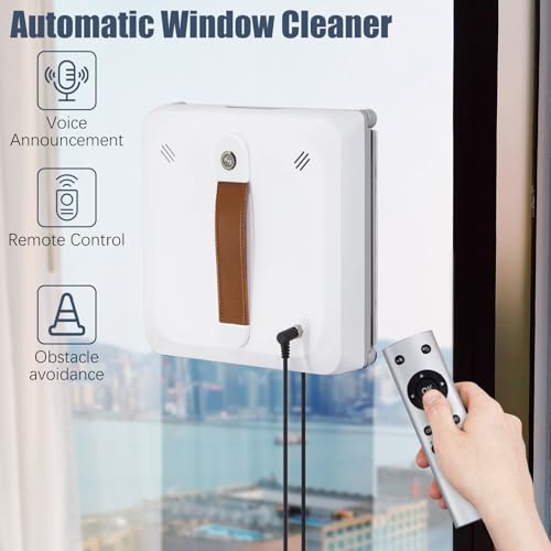 Window Cleaning Robot, 3000Pa Strong Suction with Automatic Water Spray T570428