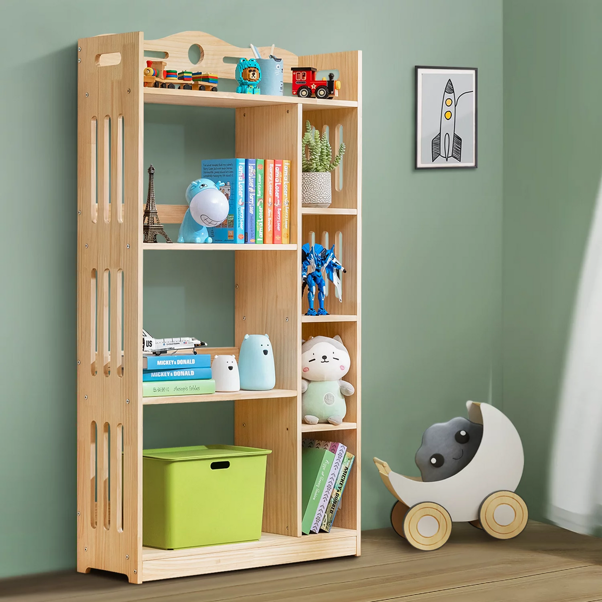 5 Tiers Wood Bookshelf D5354