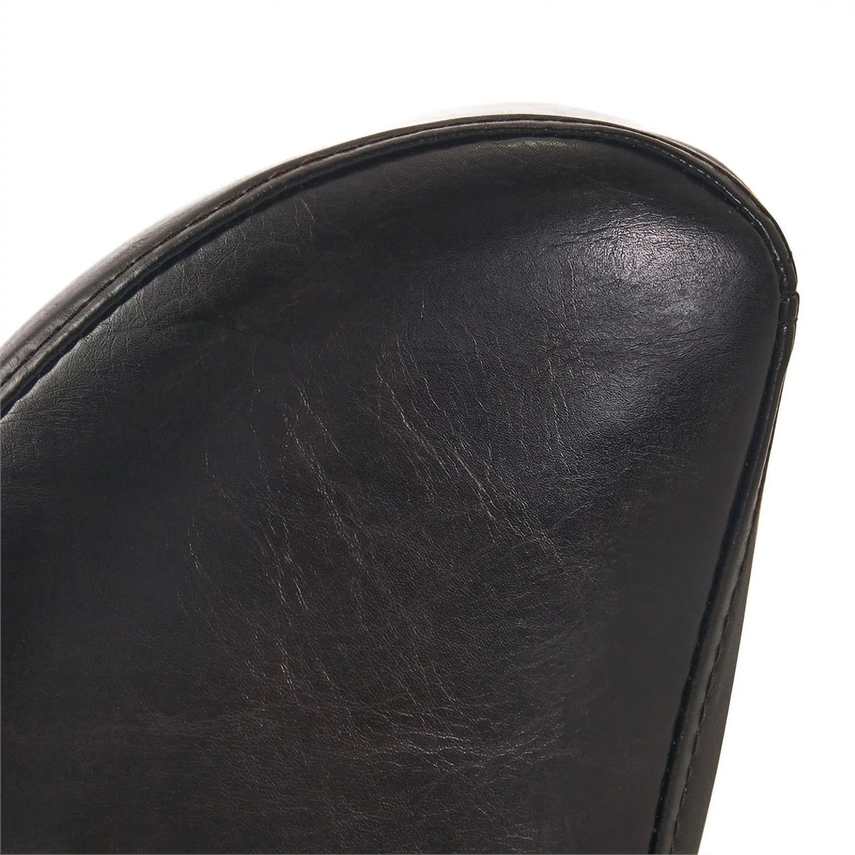 Brown Leather Slipper Chair F63619