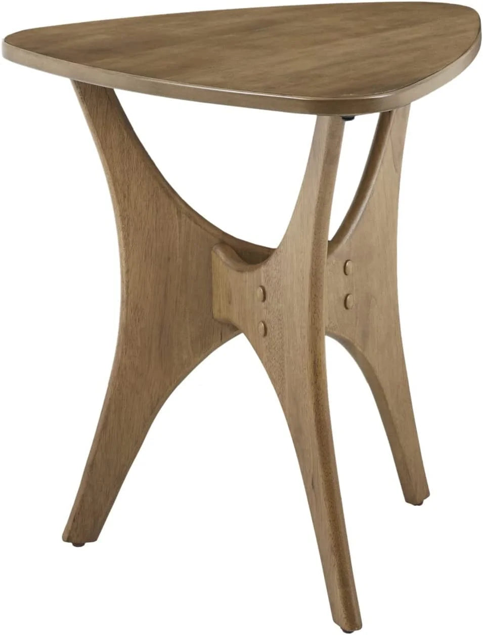 Light Brown Triangle Sofa Table with Solid Wood Legs Q5230