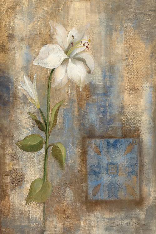 Lily and Tile Print Canvas Art C12498