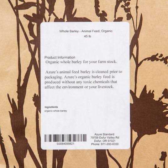 Organic Whole Barley Animal Feed K79054