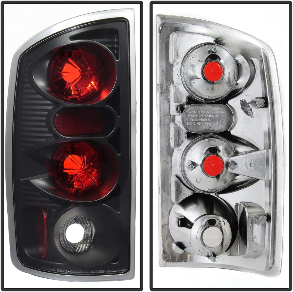 Black Tail Lights Brake Lamps Pair Set E46258