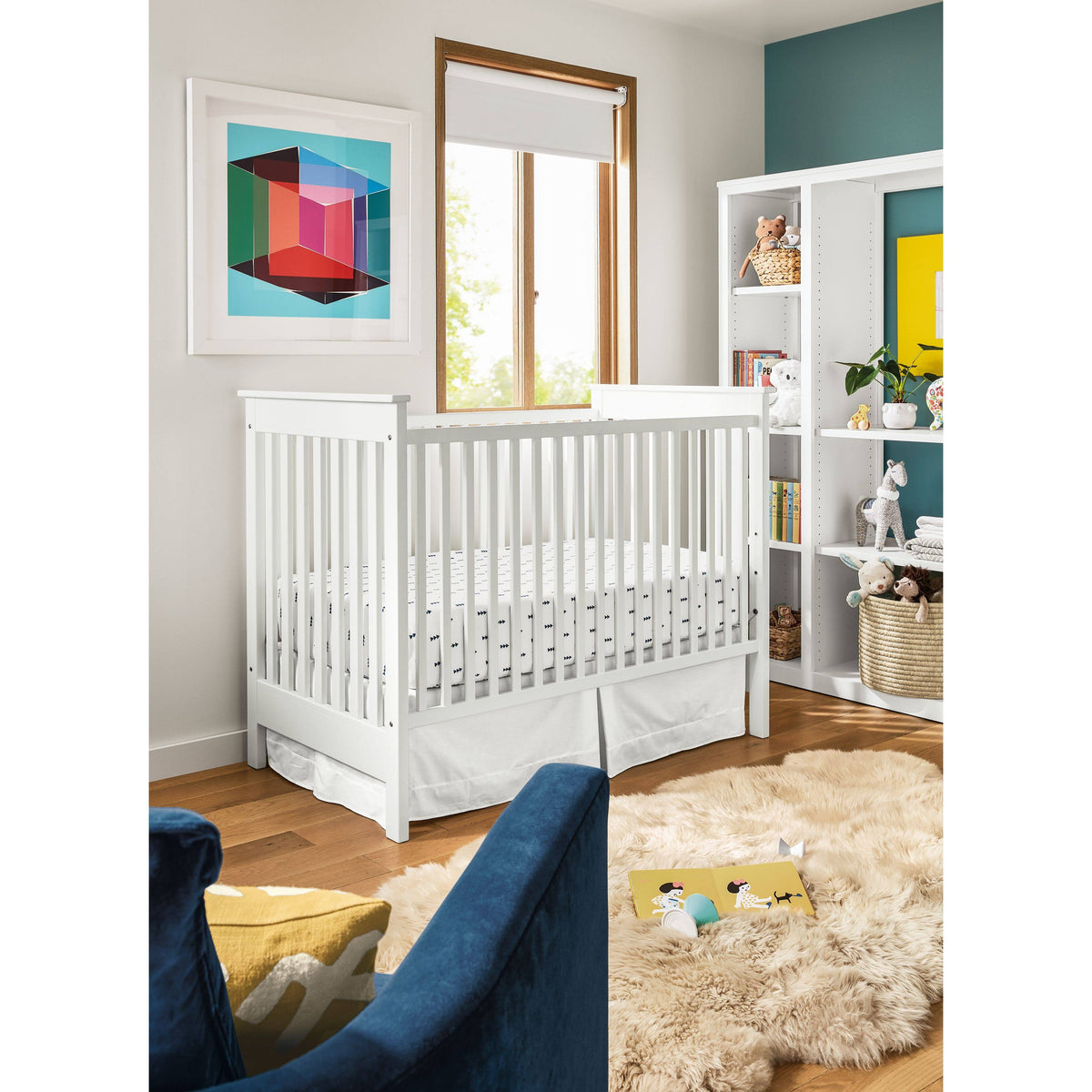 Modern Nest Crib with Toddler Bed Frame Conversion Rail G441