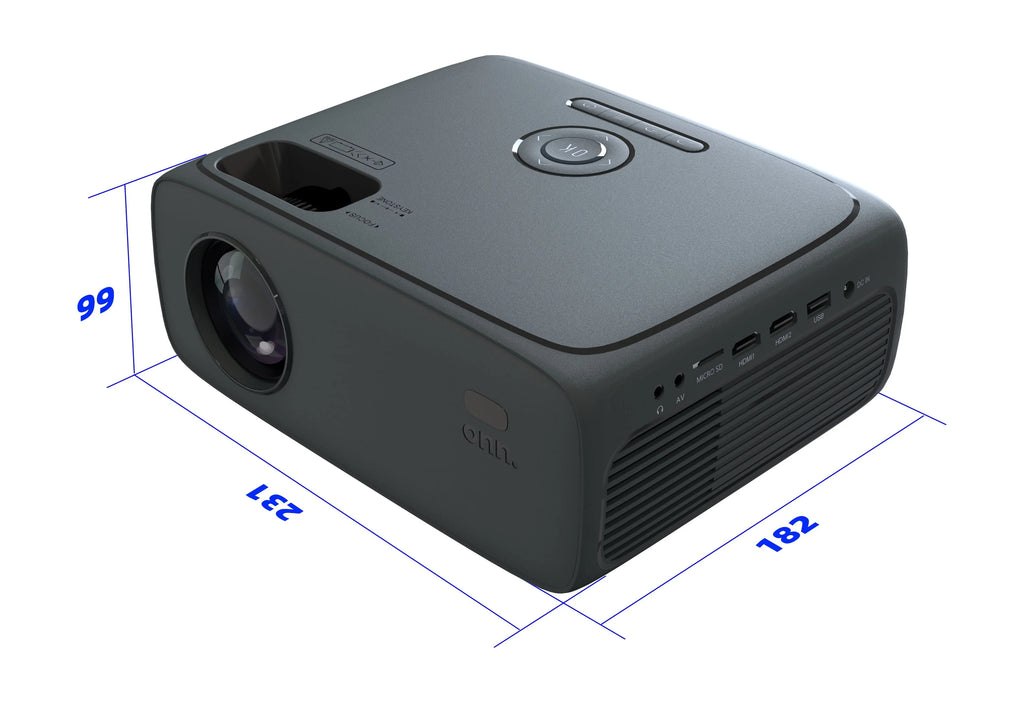 720P HD LCD Home Theater Projector with HDMI Cable, Black U200776