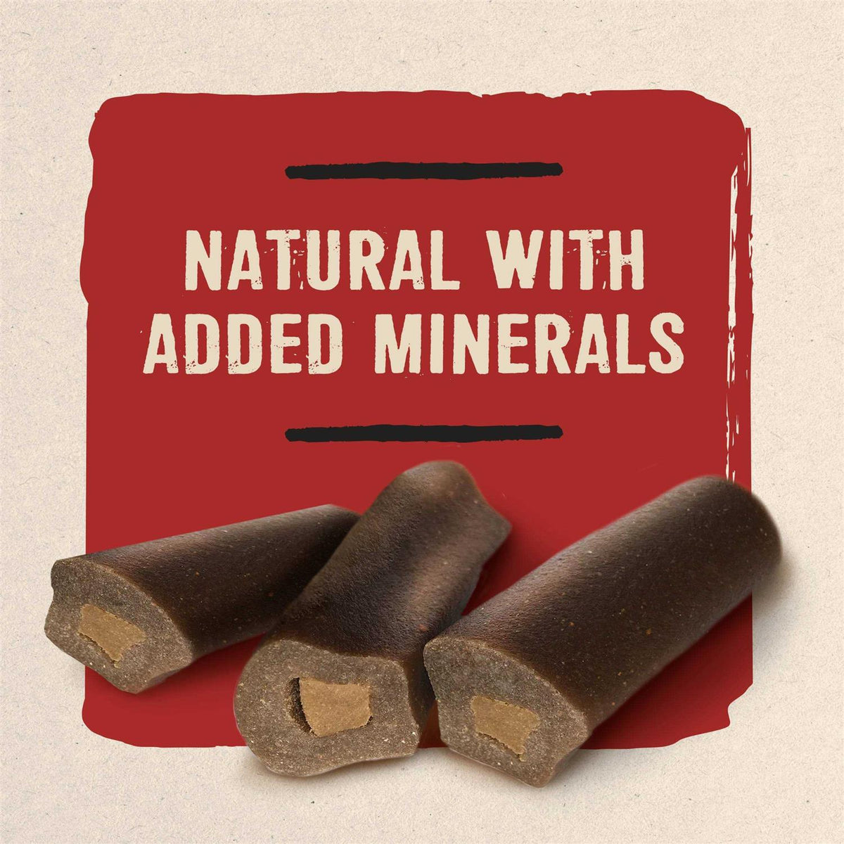 Natural Dog Treats Filled Chew With Bison G55542