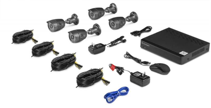 4-Channel 650TVL DVR Security System with 4 Weatherproof Bullet Cameras G958743