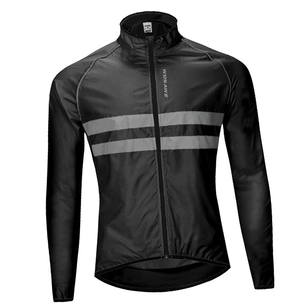 Black XXL Windproof Long-Sleeve Riding Jacket O810600