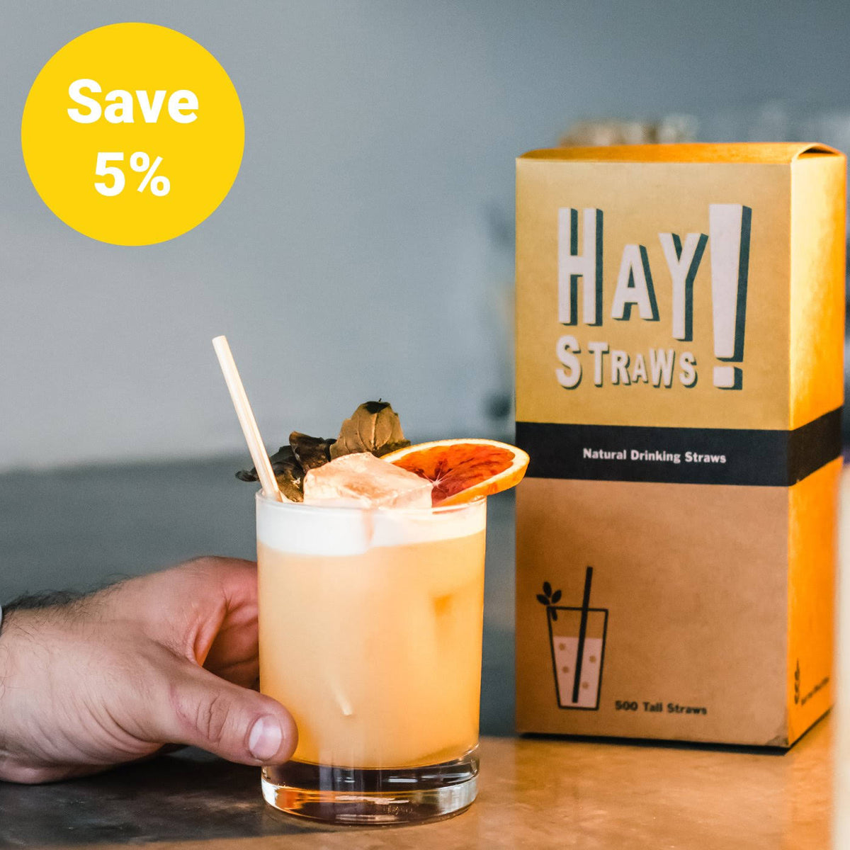 Compostable Tall Drinking Straws 12,000 Straws B3698